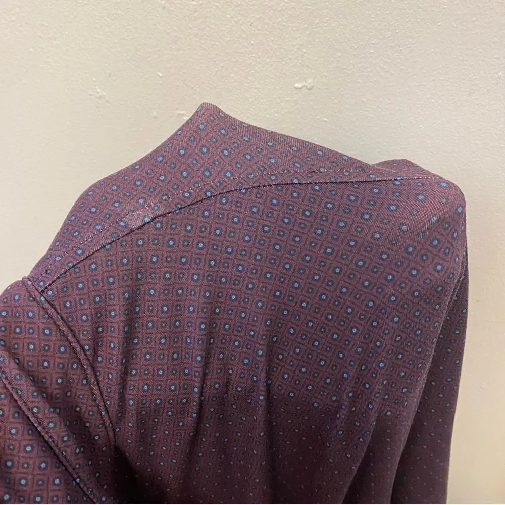 J. Crew performance purple stretch golf office career Polo shirt Mens - L